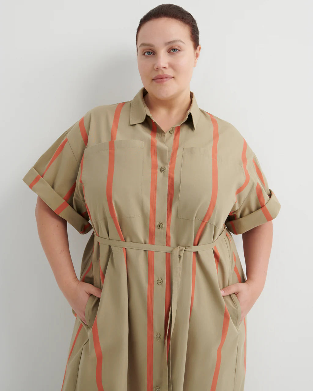 Kowtow Balance Dress - Nasturtium Stripe
