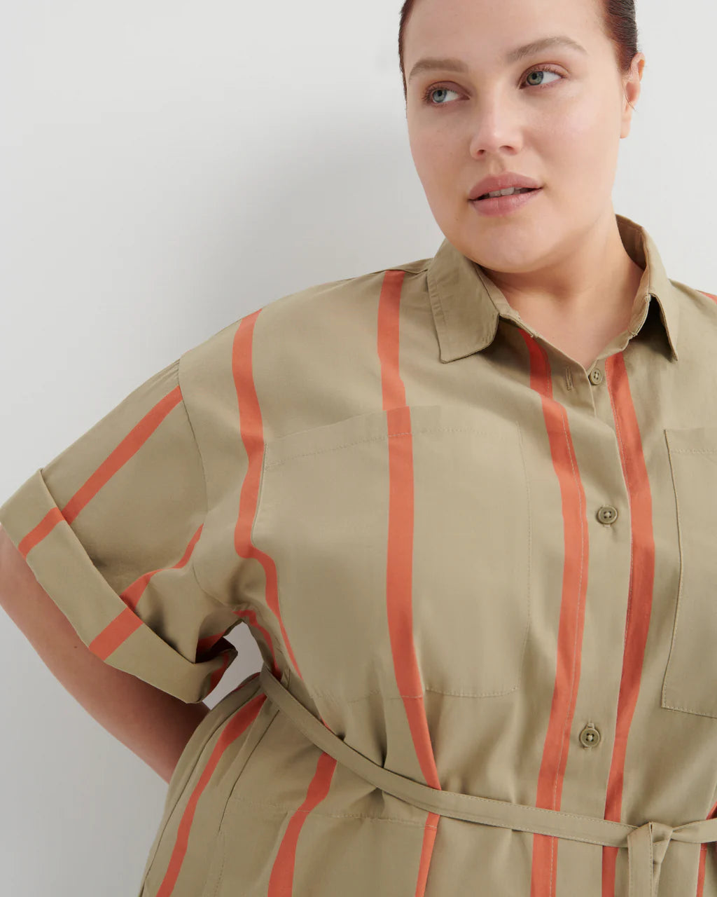 Kowtow Balance Dress - Nasturtium Stripe
