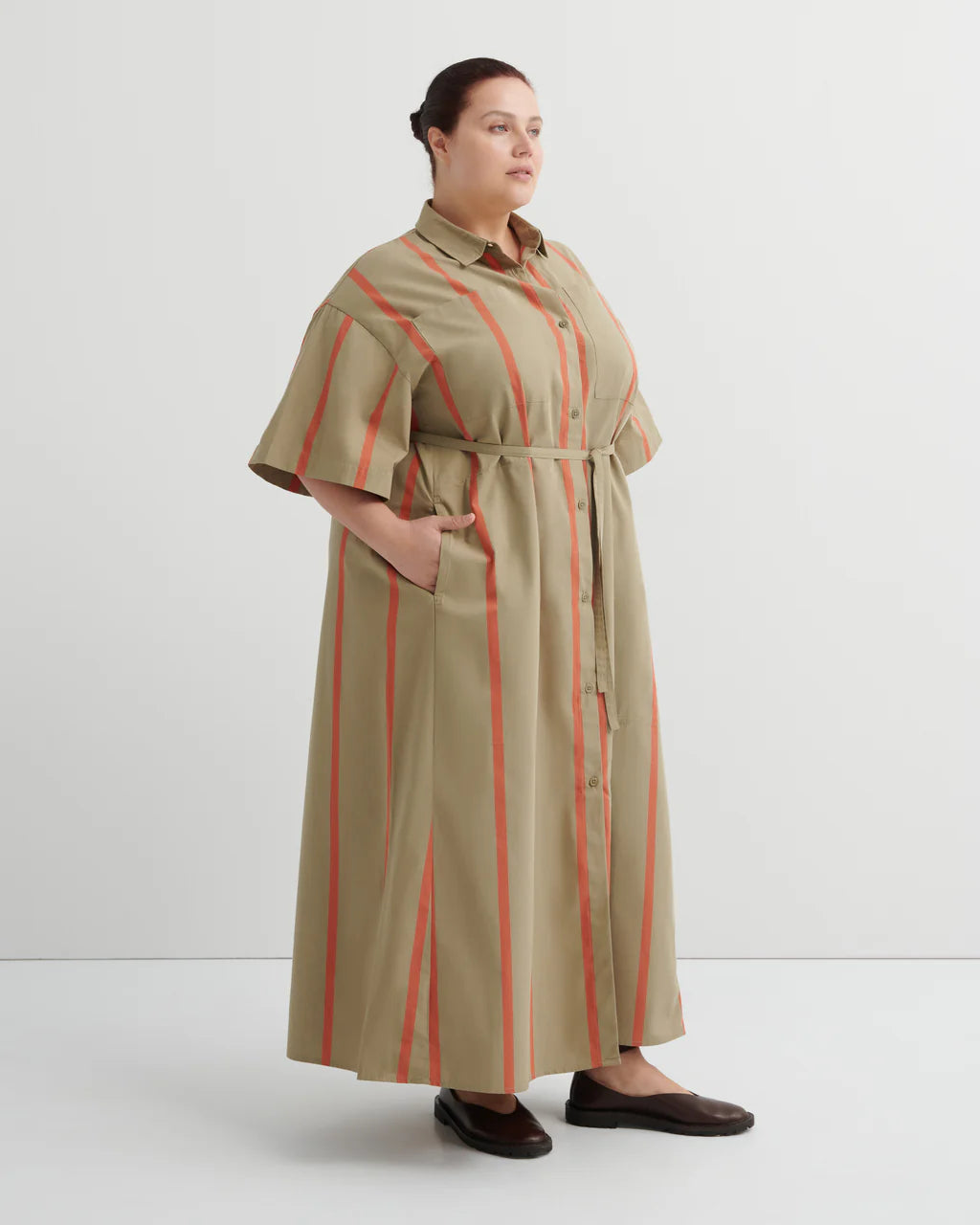 Kowtow Balance Dress - Nasturtium Stripe