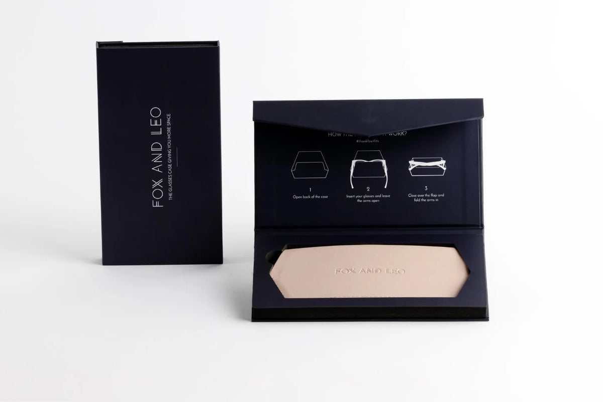 Fox and Leo Slimline Glasses Case - Blush