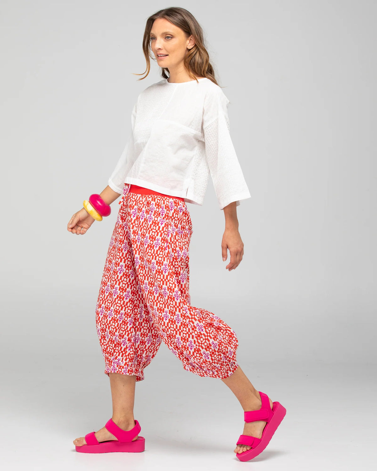 Boom Shankar Dimple Top - White