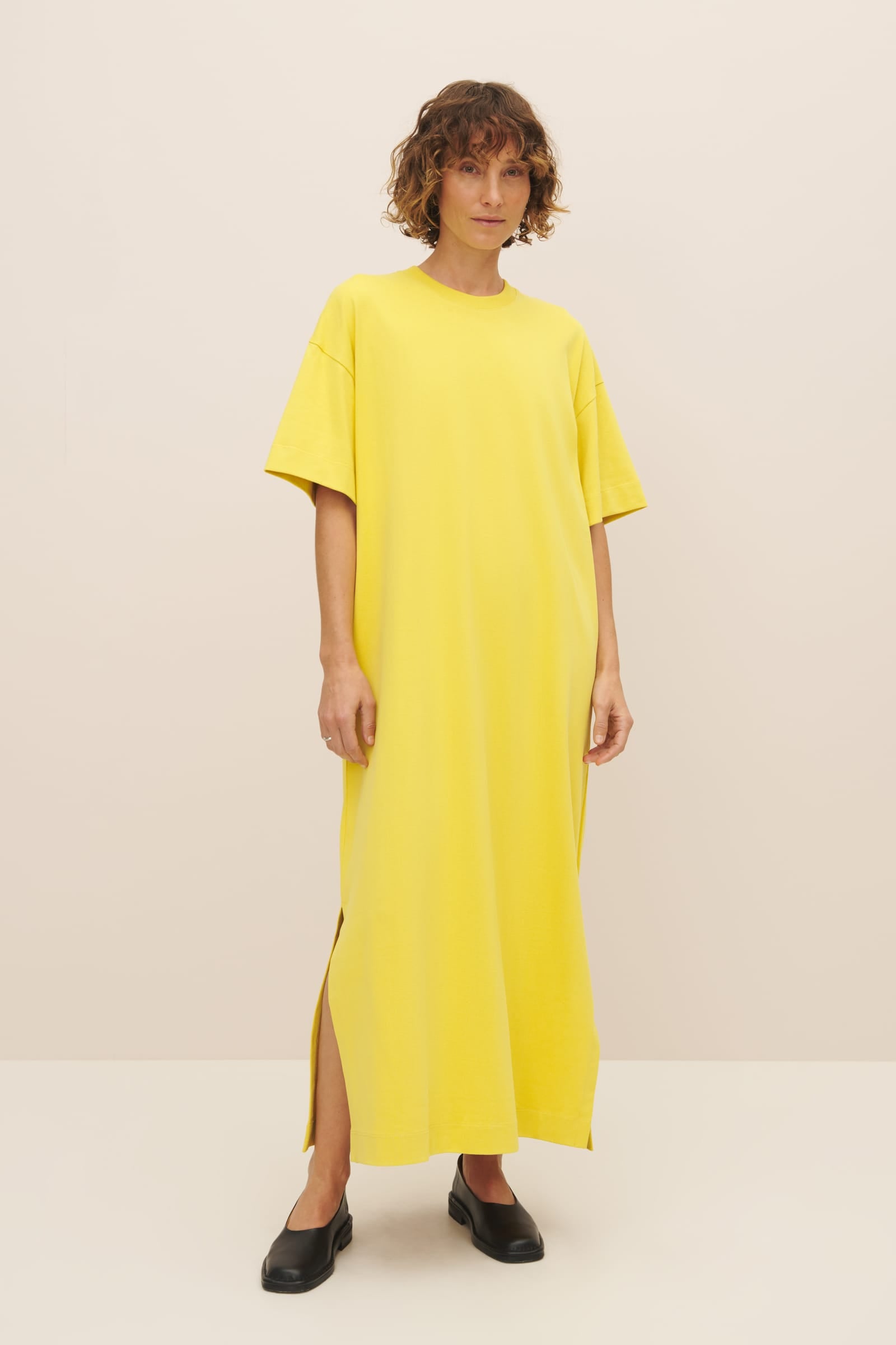 Kowtow Boxy T-Shirt Dress  -  Daffodil