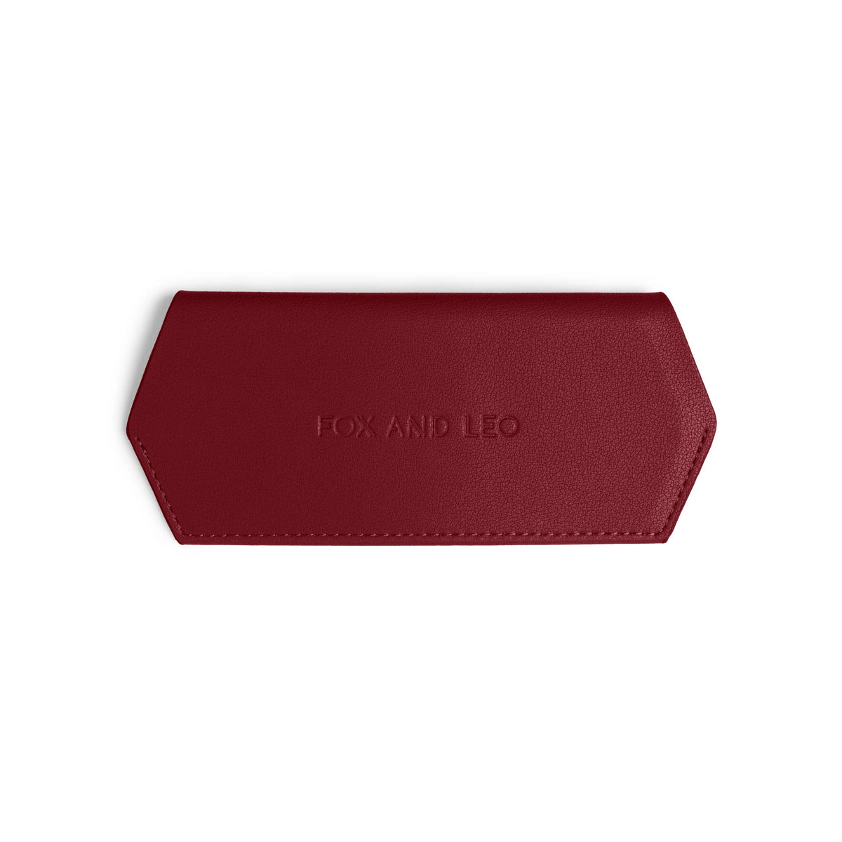 Fox and Leo Slimline Glasses Case - Burgundy