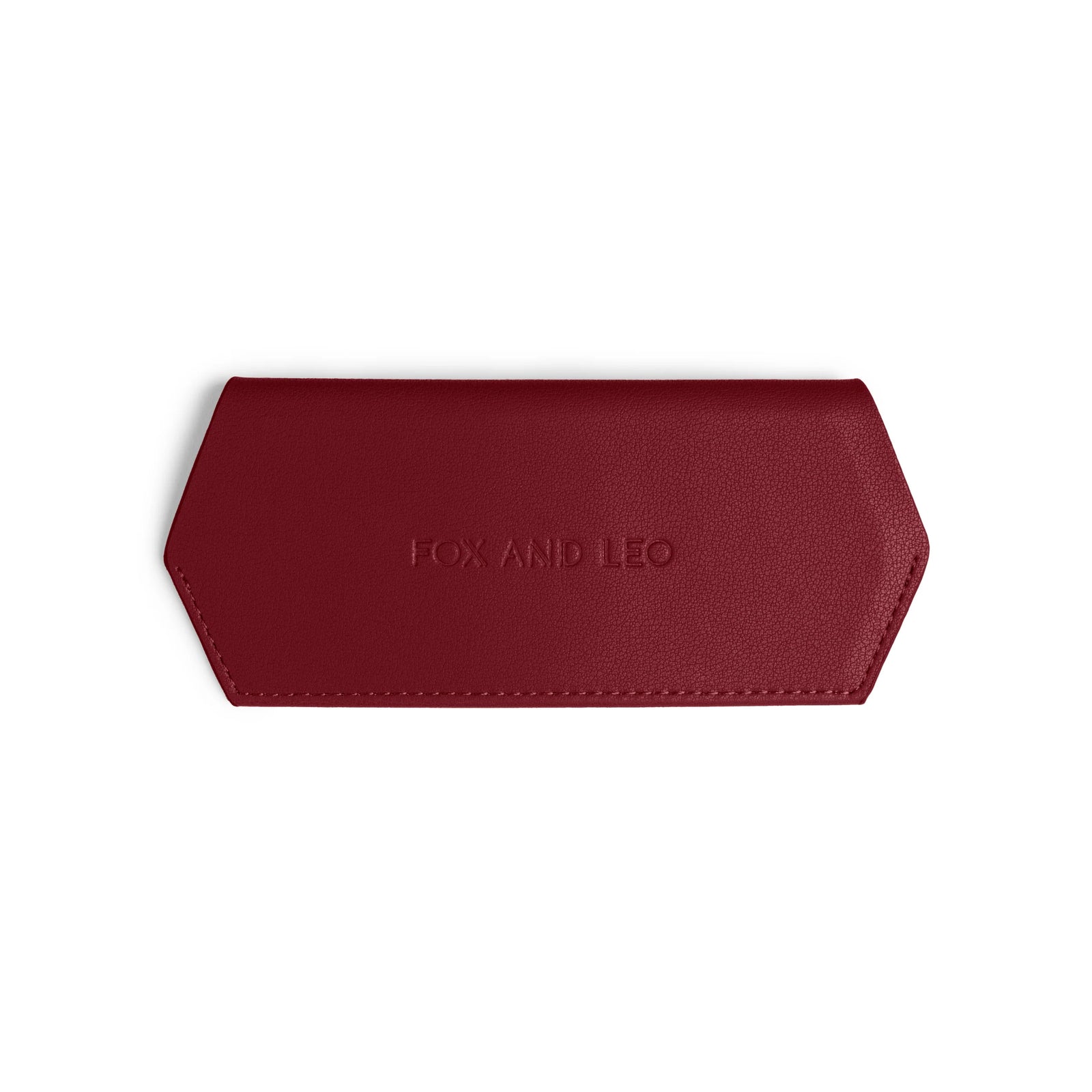 Fox and Leo Slimline Glasses Case - Burgundy