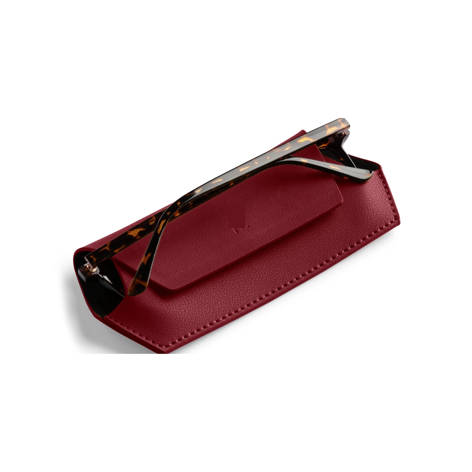 Fox and Leo Slimline Glasses Case - Burgundy