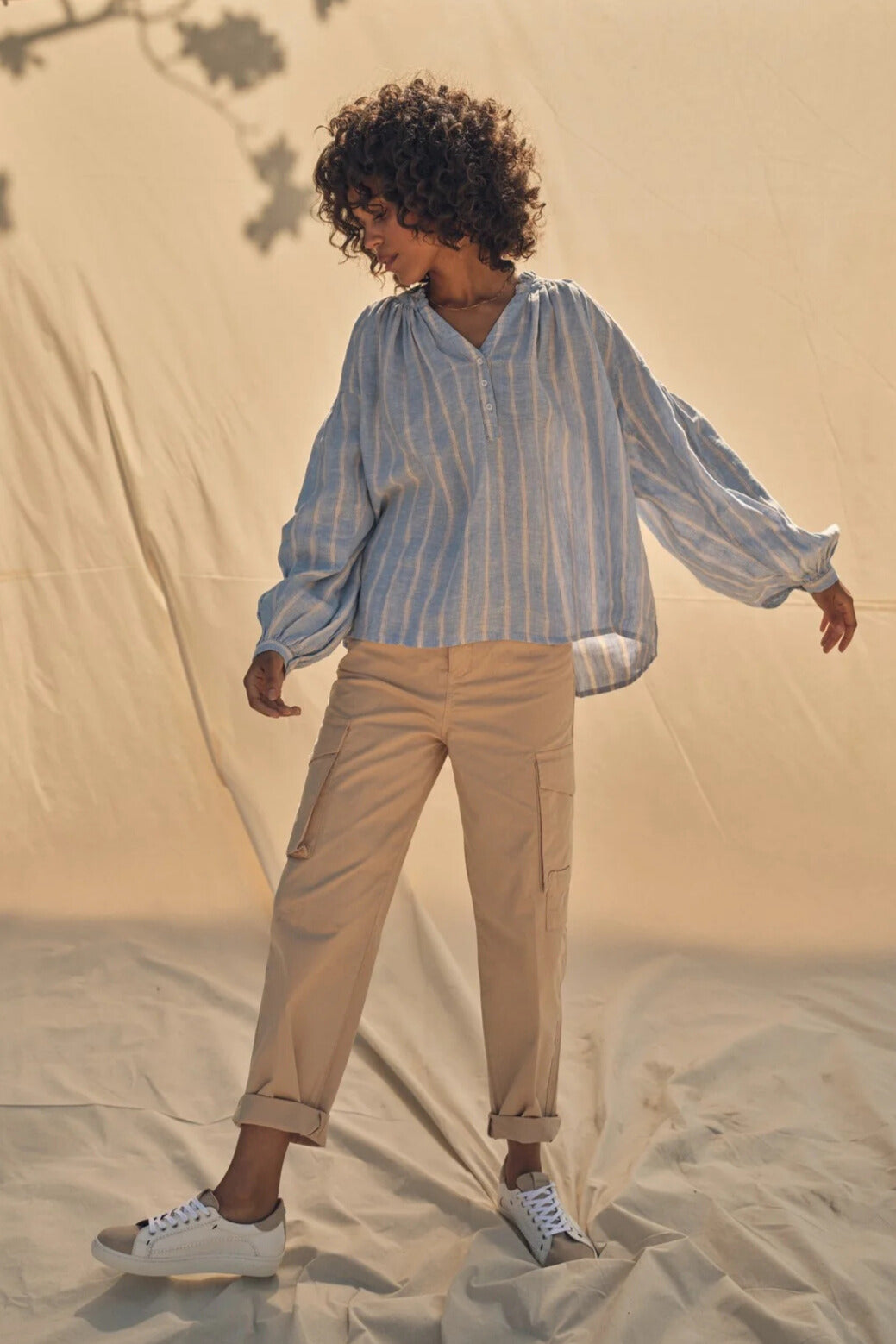 Mos Mosh Adeline Rosita Cargo Pant - Cement