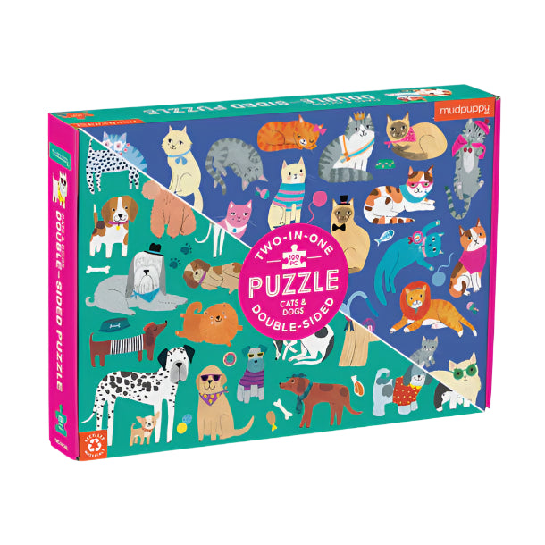 Cats &amp; Dogs Double-Sided Puzzle 100pc