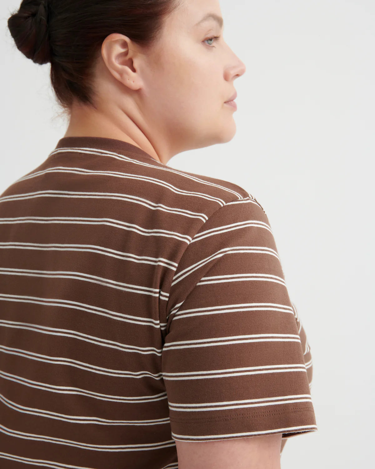 Kowtow Classic Tee - Brown Stripe