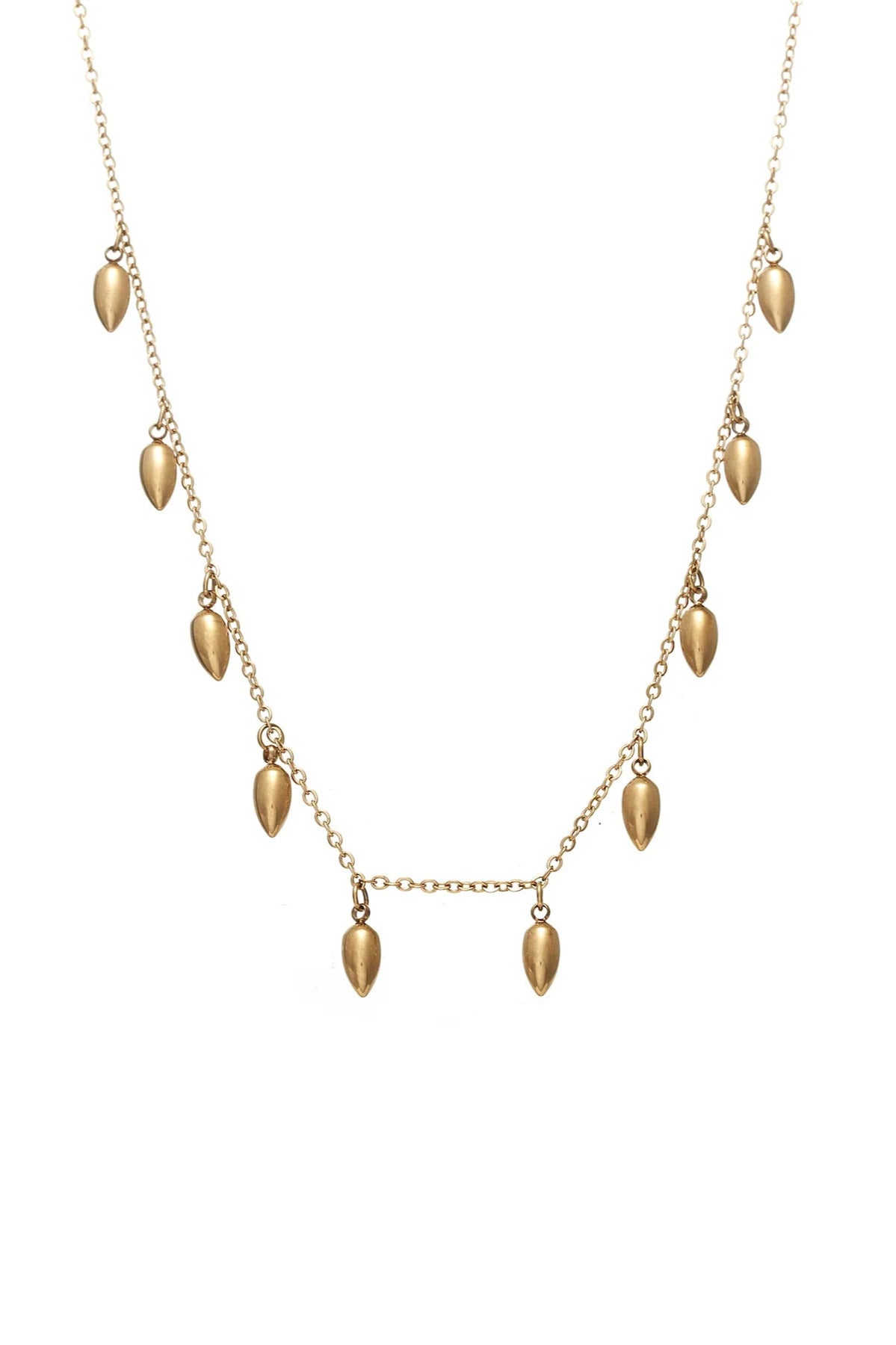 Silk & Steel Echo Necklace - Gold