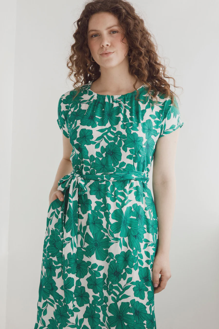 Dalston Izzy Dress - Jade  Floral