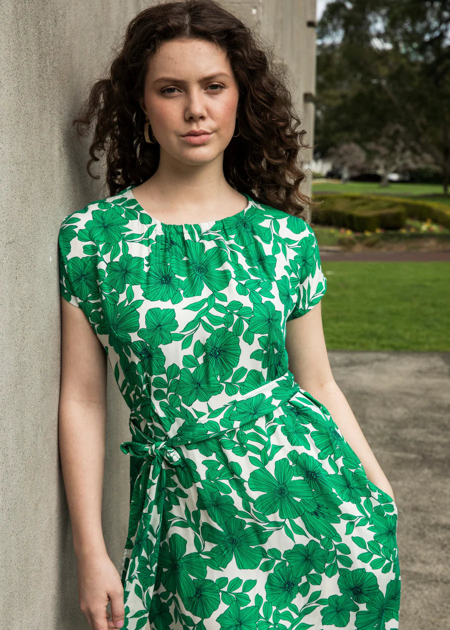 Dalston Izzy Dress - Jade  Floral
