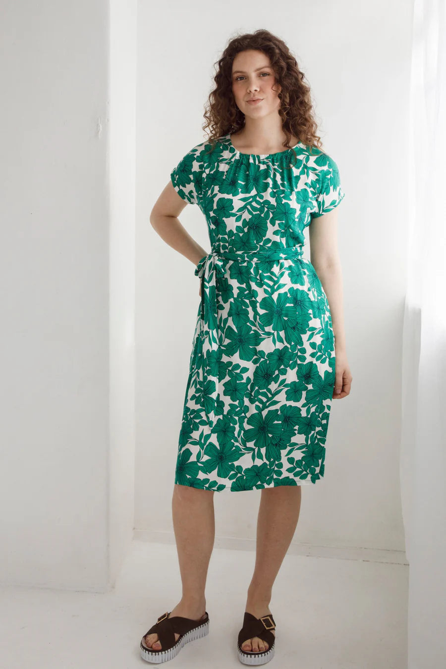 Dalston Izzy Dress - Jade  Floral1