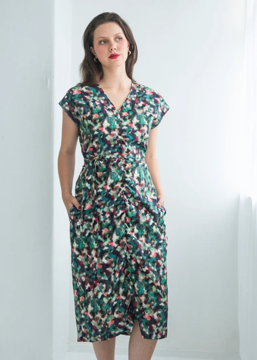 Dalston Nicolette Dress - Teal Print