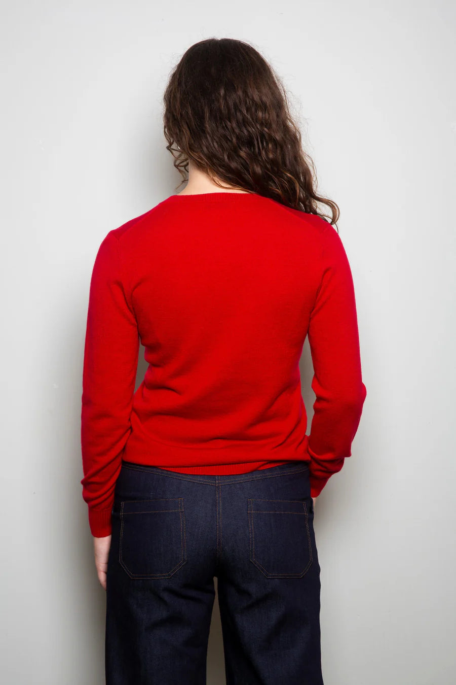 Dalston Kate Crew Sweater - Fire