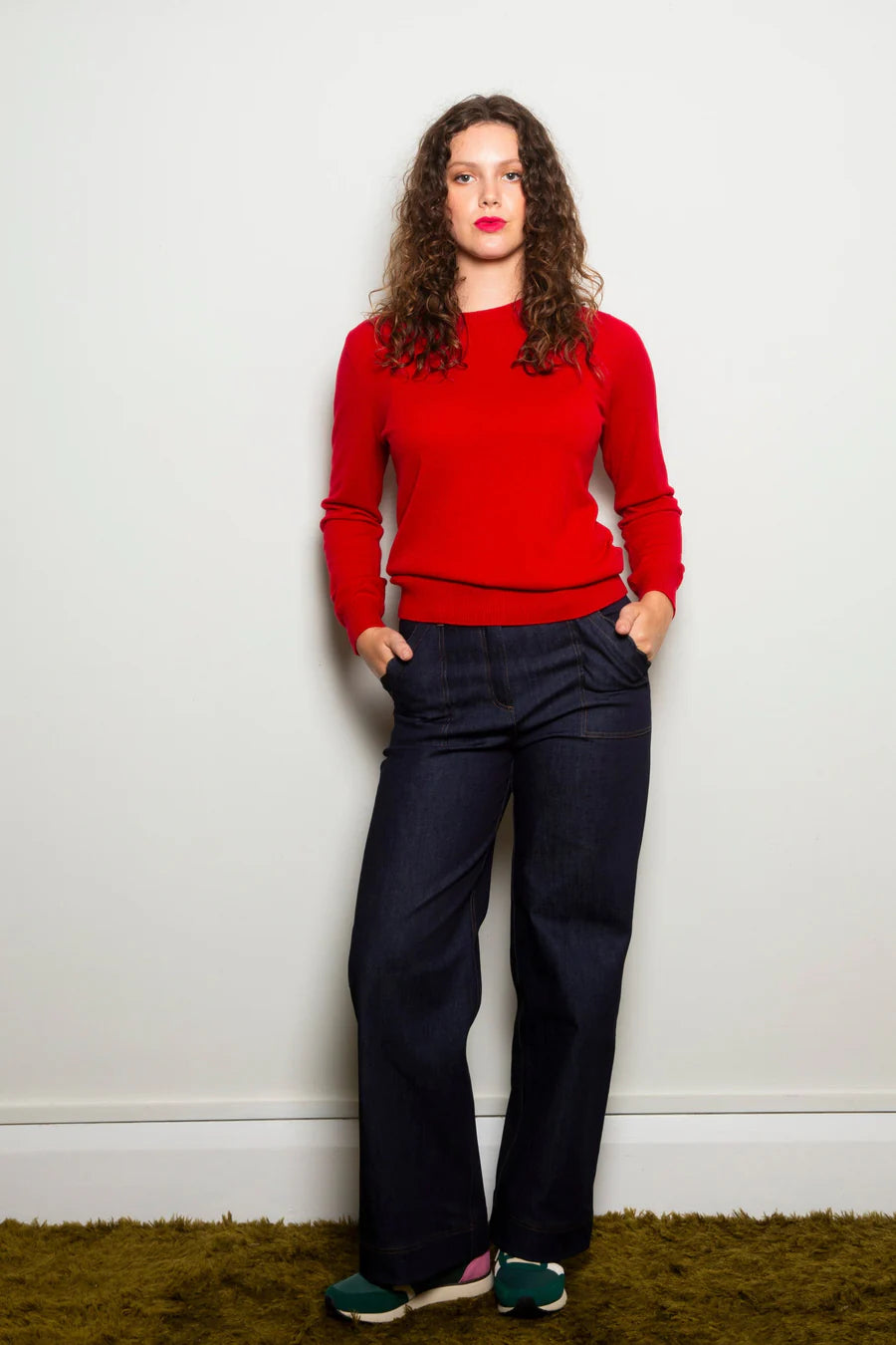 Dalston Kate Crew Sweater - Fire