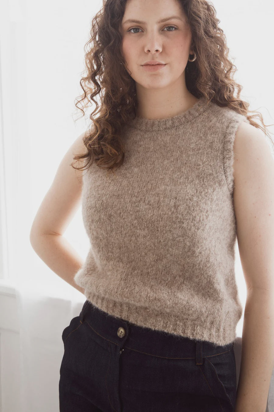 Dalston Valentina Alpaca Vest - Oat