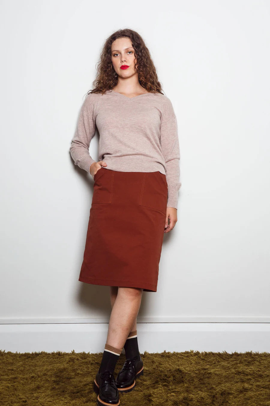 Dalston Veeta Vee Sweater - Oatmeal