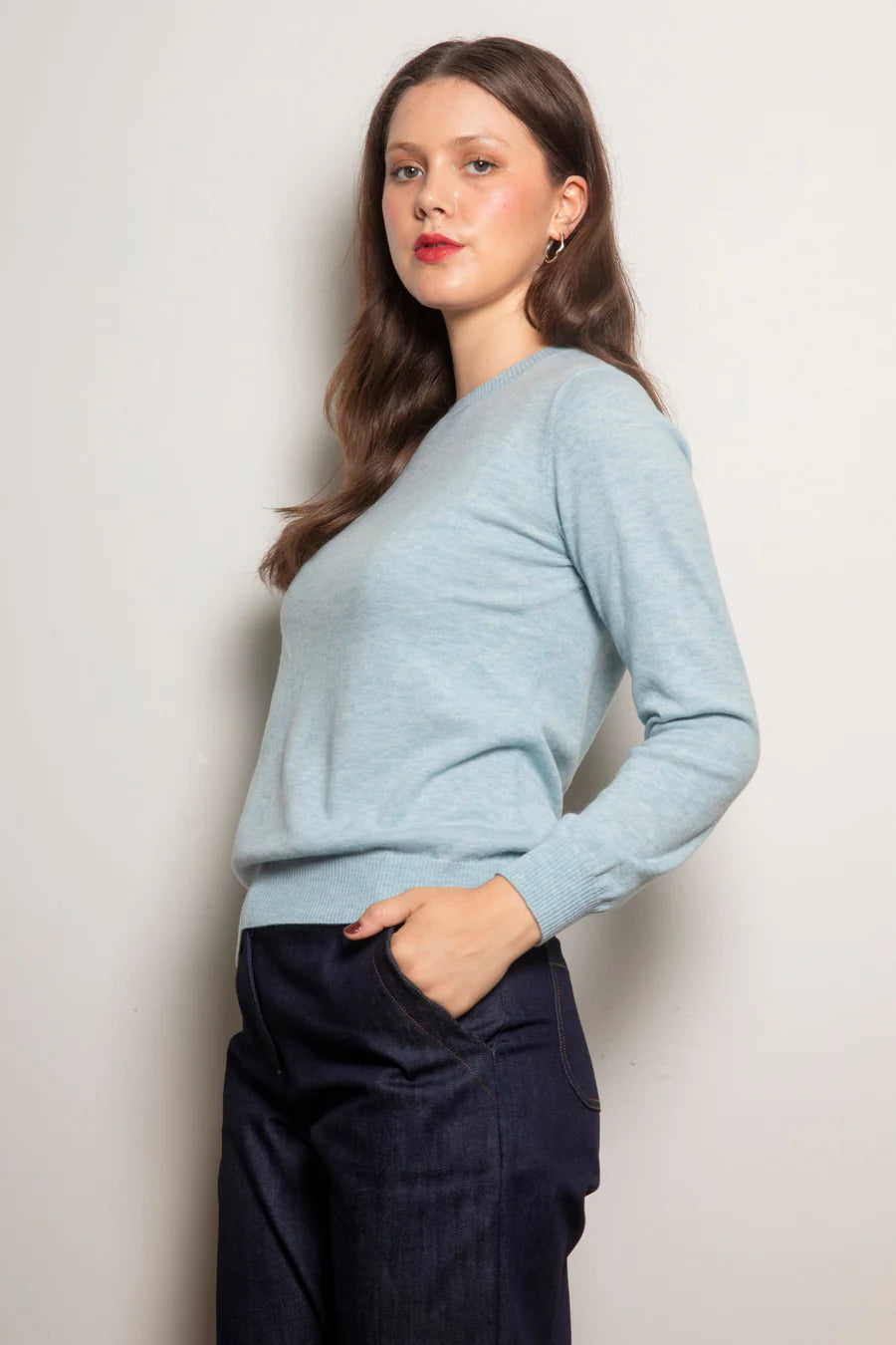 Dalston Kate Crew Sweater - Sea Spray