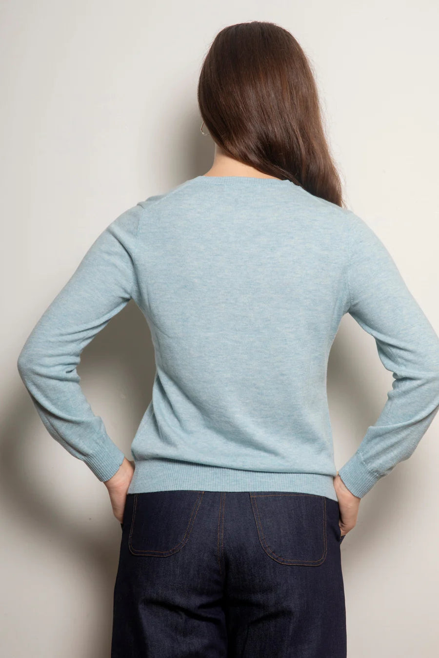 Dalston Kate Crew Sweater - Sea Spray