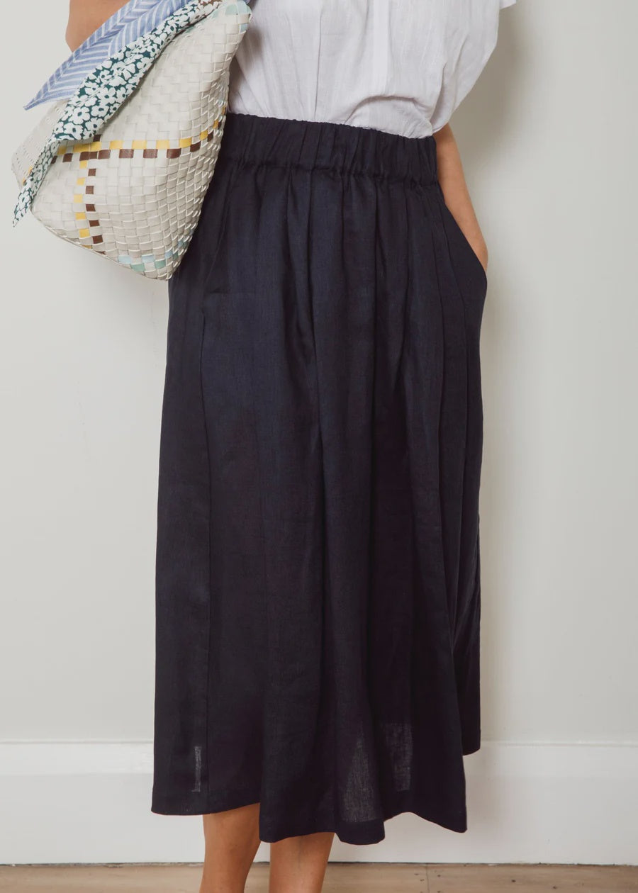 Dalston Sapphire Skirt - Linen Ink