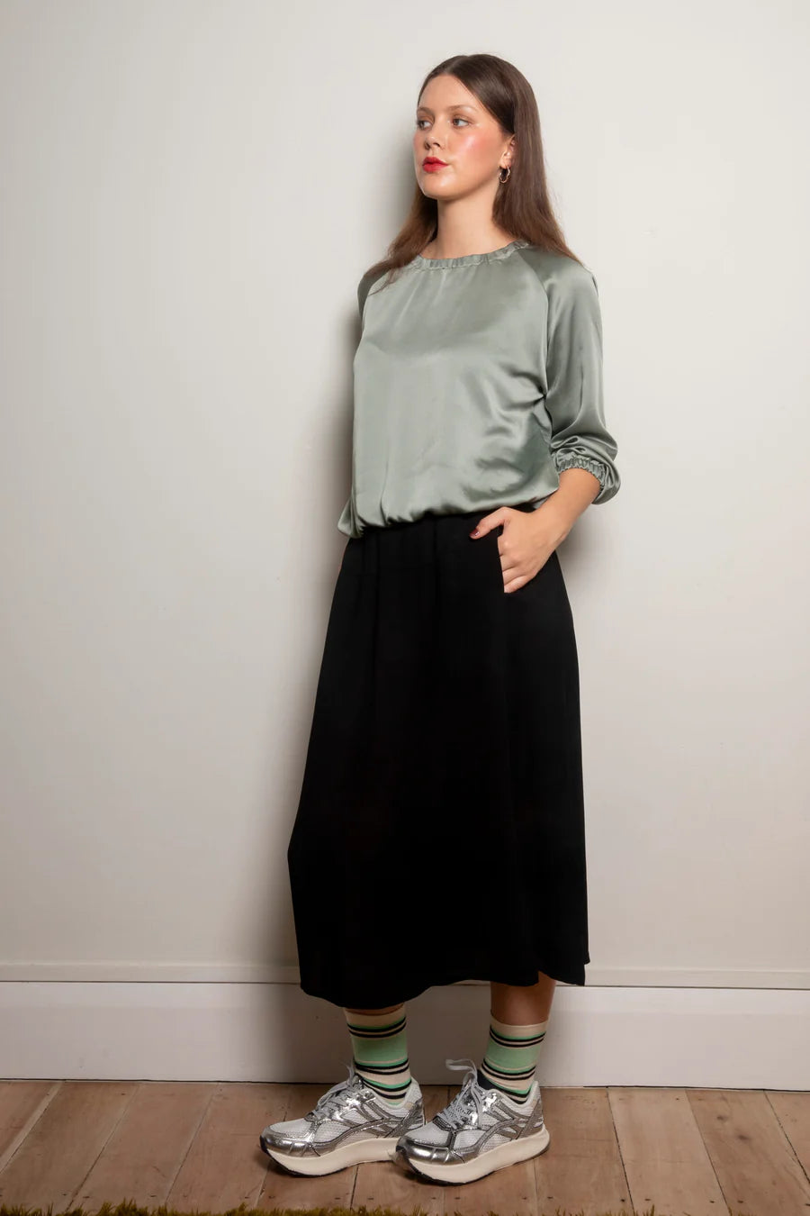 Dalston Noa Skirt - Jet Crepe