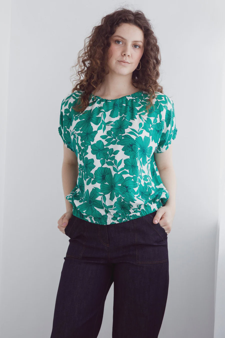 Dalston Izzy Top - Jade Floral