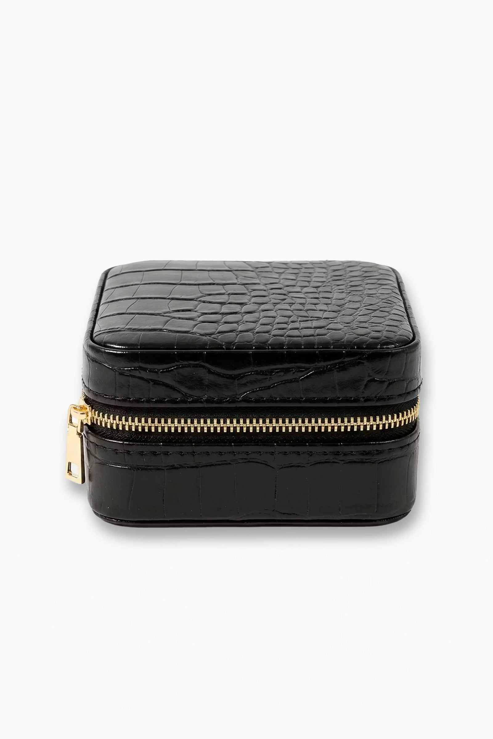 Stella & Gemma Jewel Box - Square Black Croc