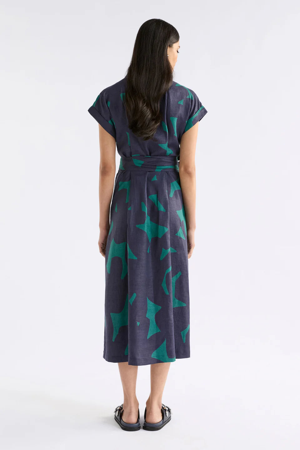 Elk Minnen Wrap Dress -Teal Tera