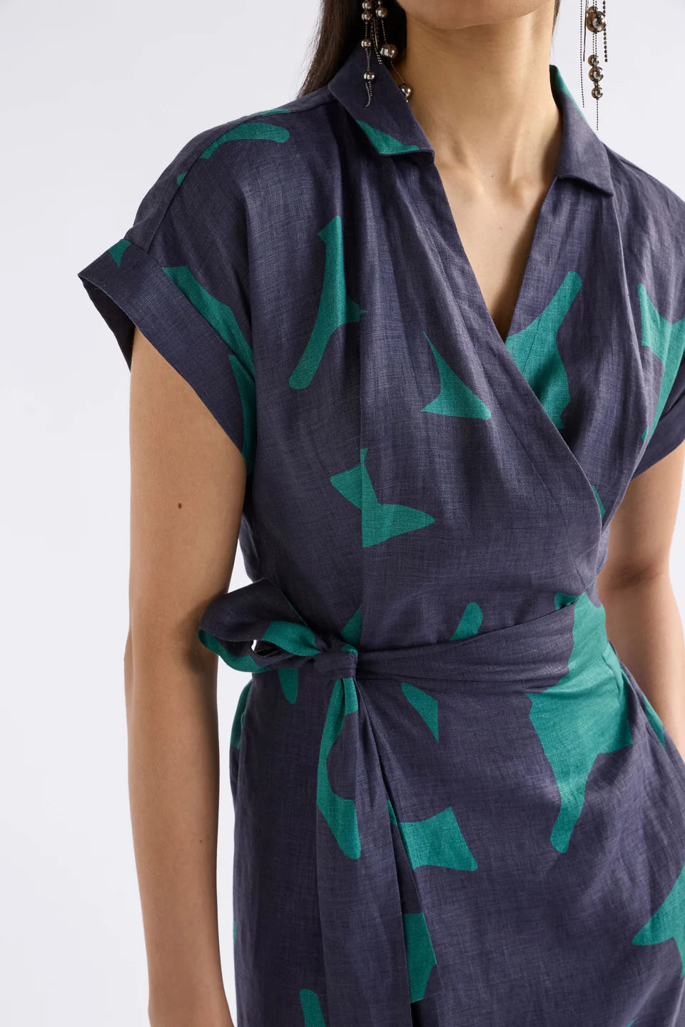 Elk Minnen Wrap Dress -Teal Tera