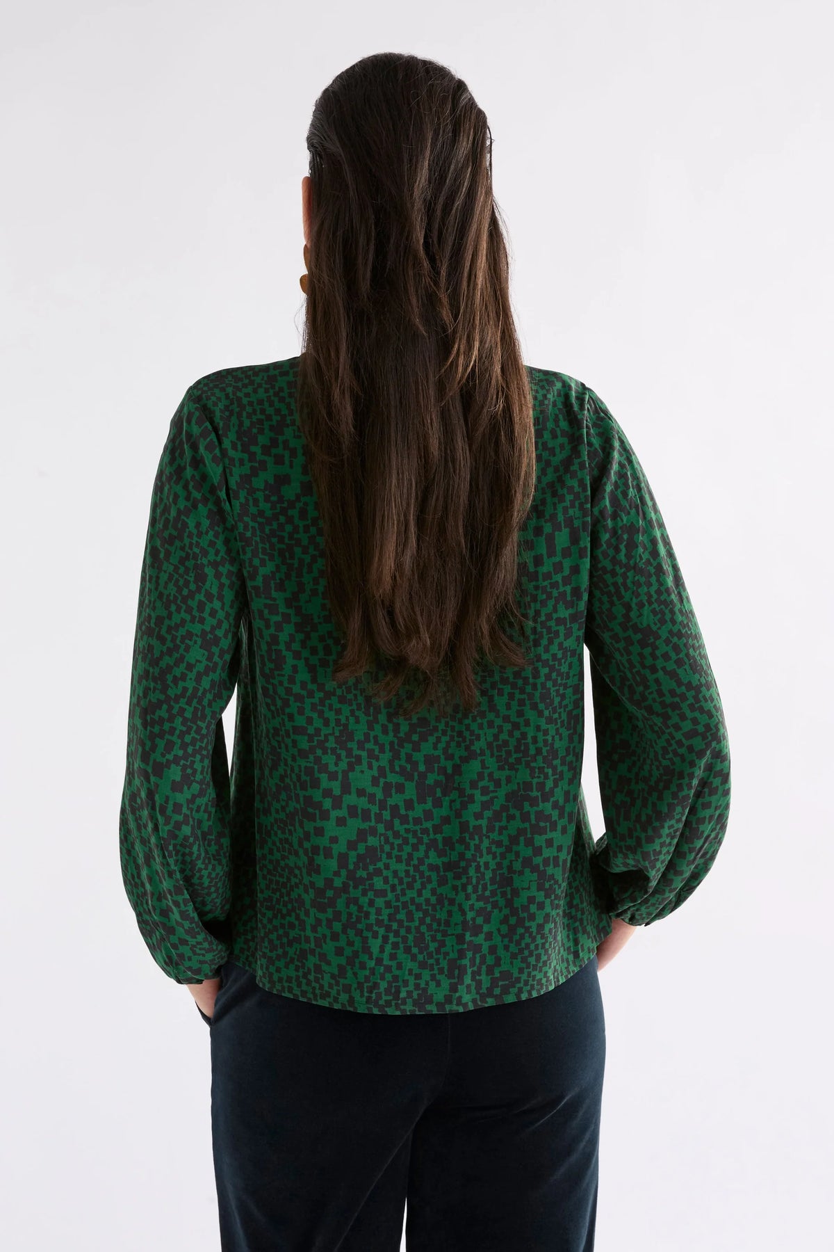 Elk Muraa Top - Green Sinda Print