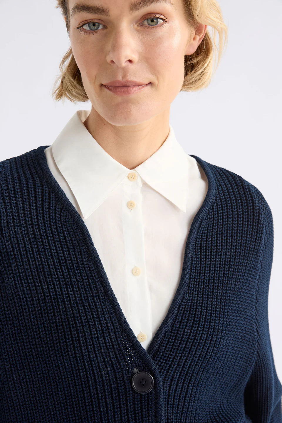 Elk Saari Cardigan - Bright Navy
