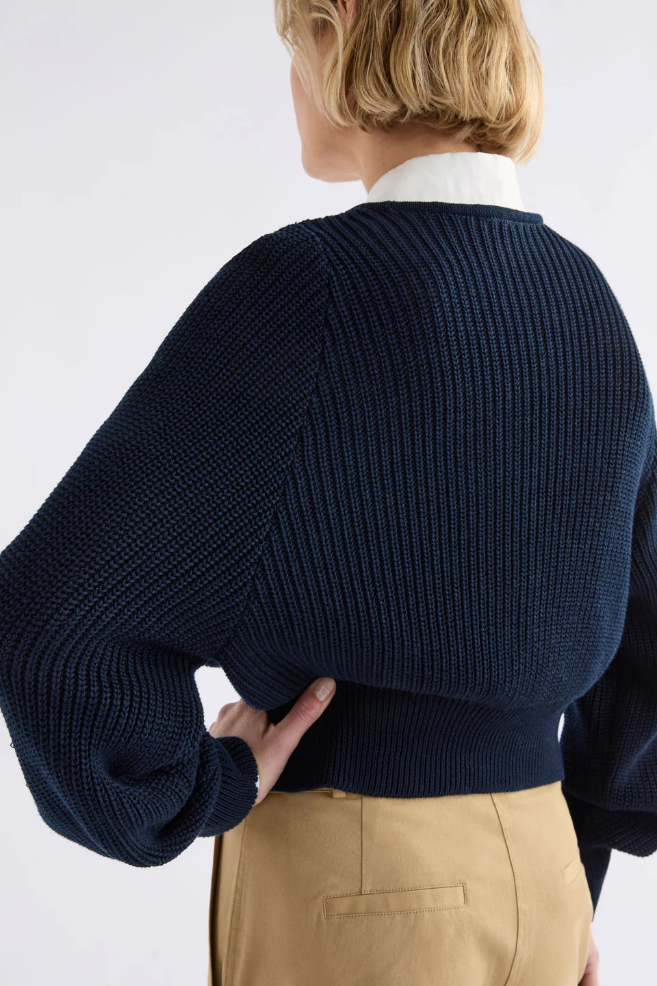 Elk Saari Cardigan - Bright Navy