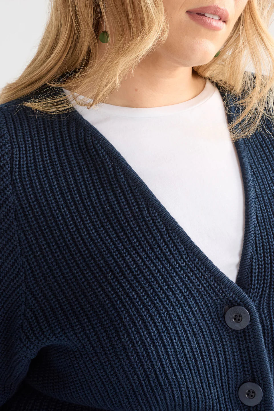 Elk Saari Cardigan - Bright Navy