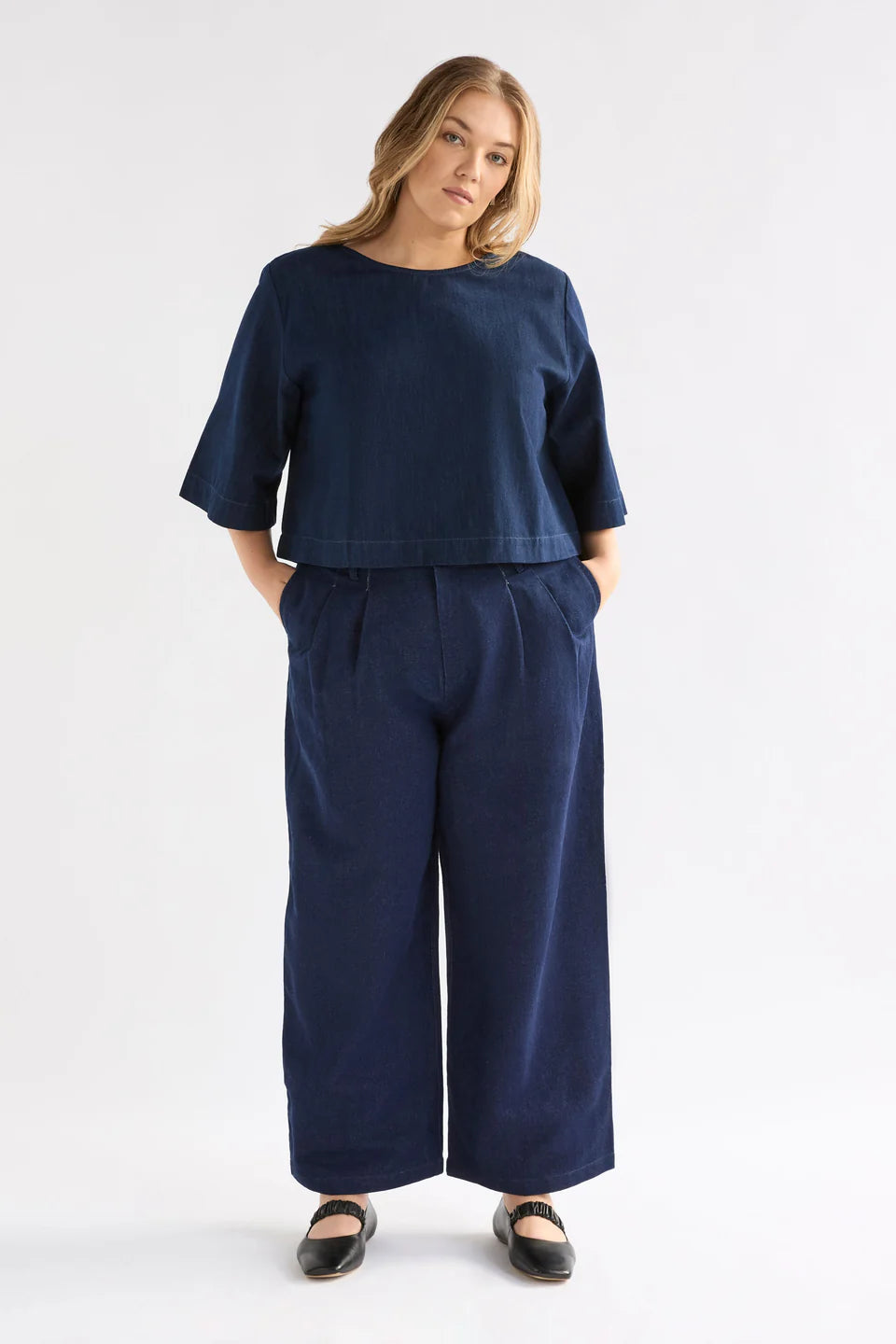 Elk Dennem Top - Dark Blue Rinse