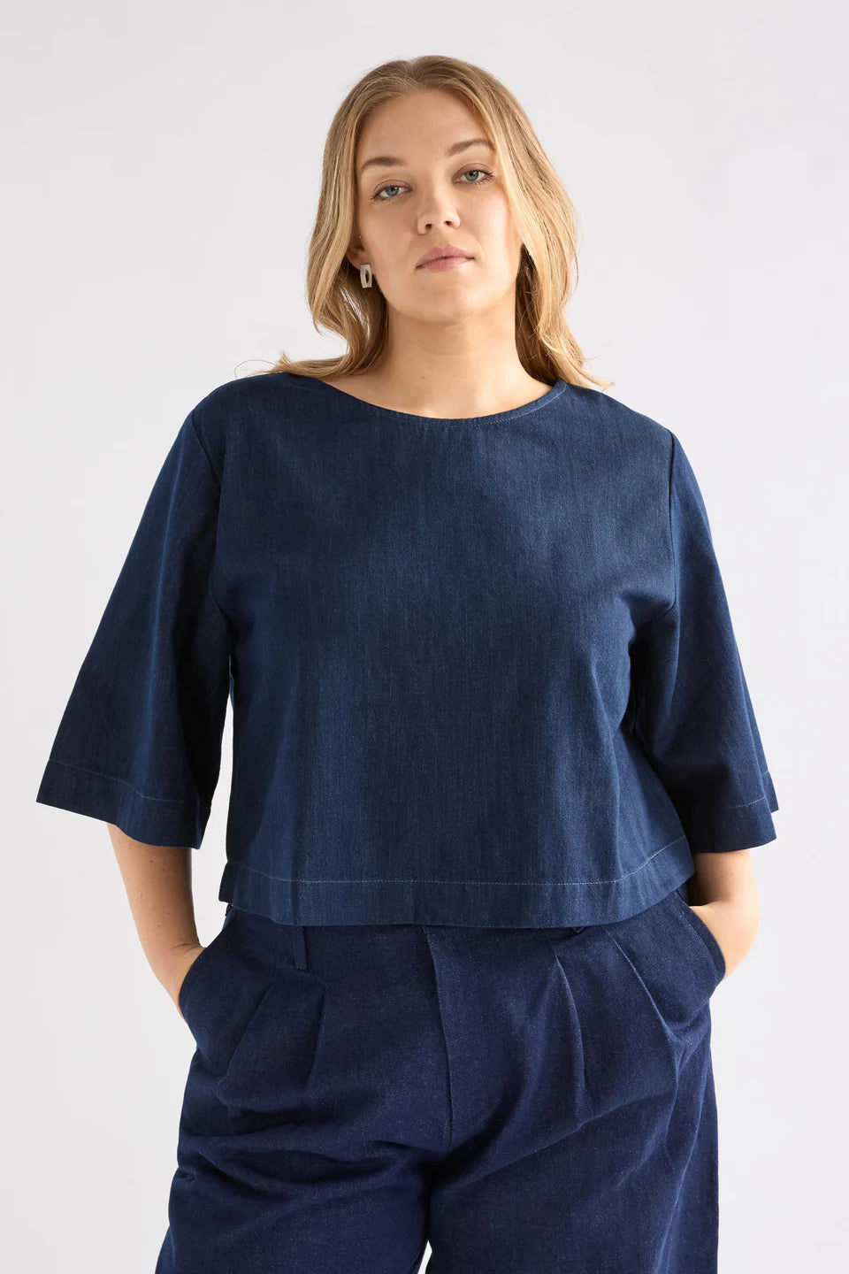 Elk Dennem Top - Dark Blue Rinse