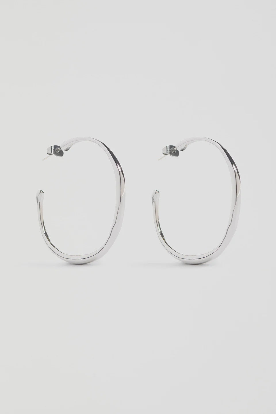 Elk Niska Hoop Earring - Silver