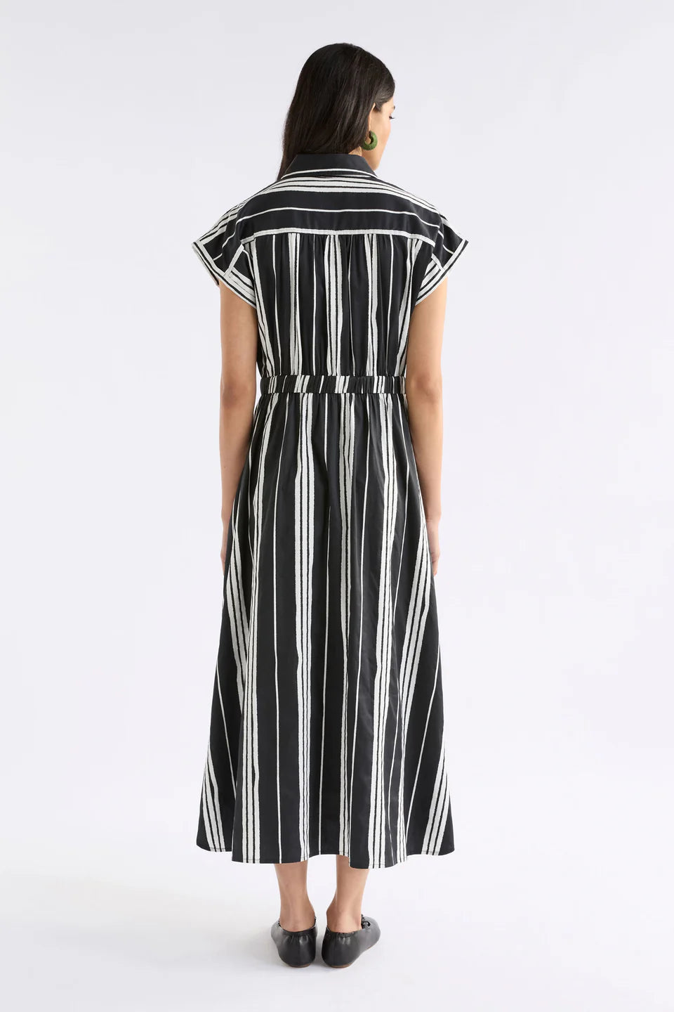 Elk Reza Shirt Dress - Fez Print Black