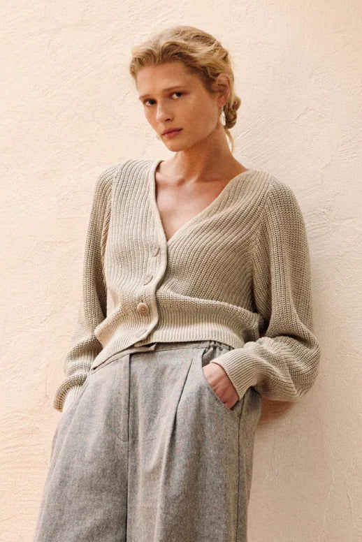Elk Saari Cardigan - Ecru