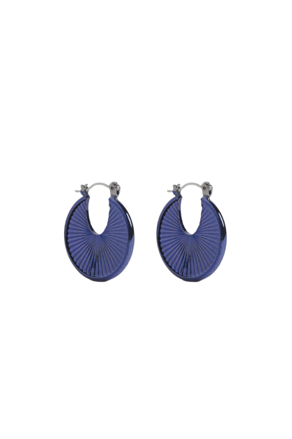 Elk Saku Hoop Earring - Navy