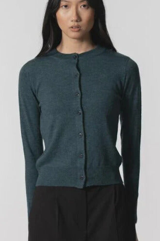 Dinadi Merino Cardigan - Dragonfly Green
