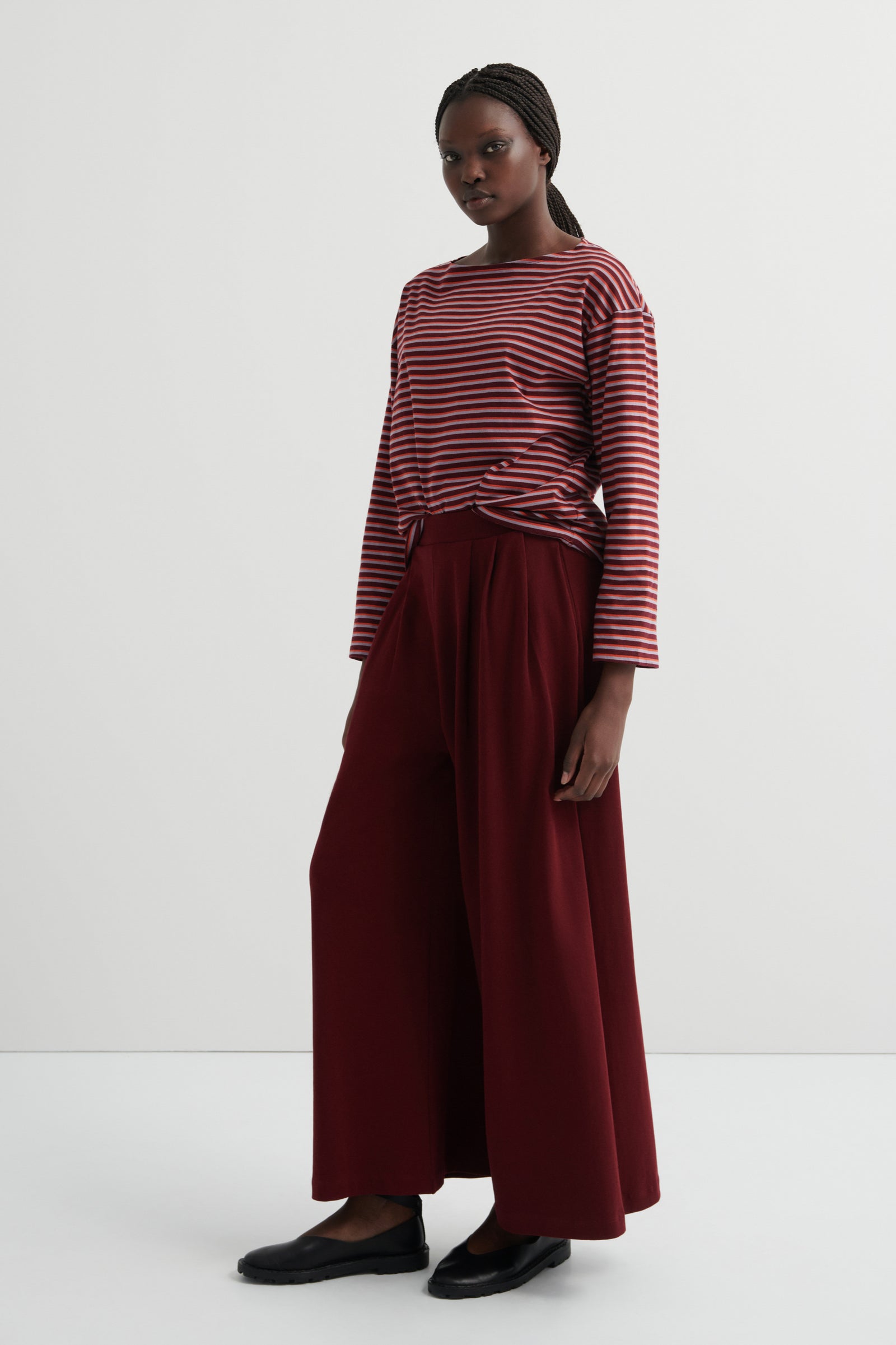 Kowtow Drape Pant - Maroon