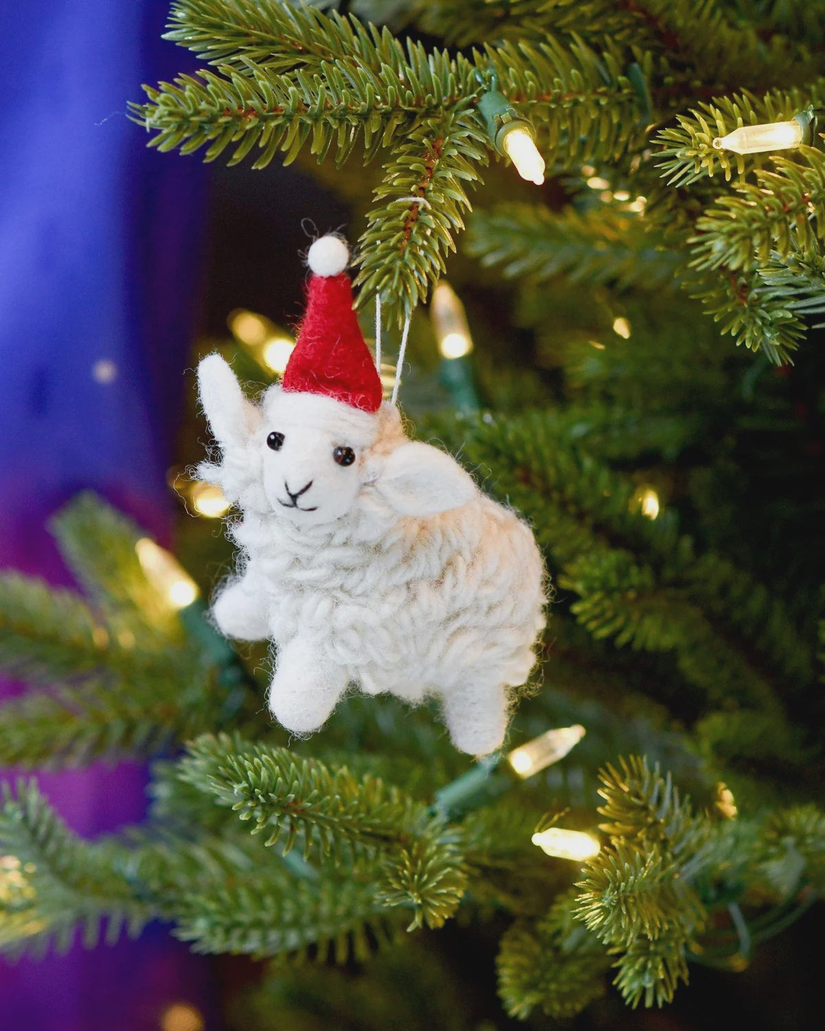 Felt Christmas Decoration - White Sheep