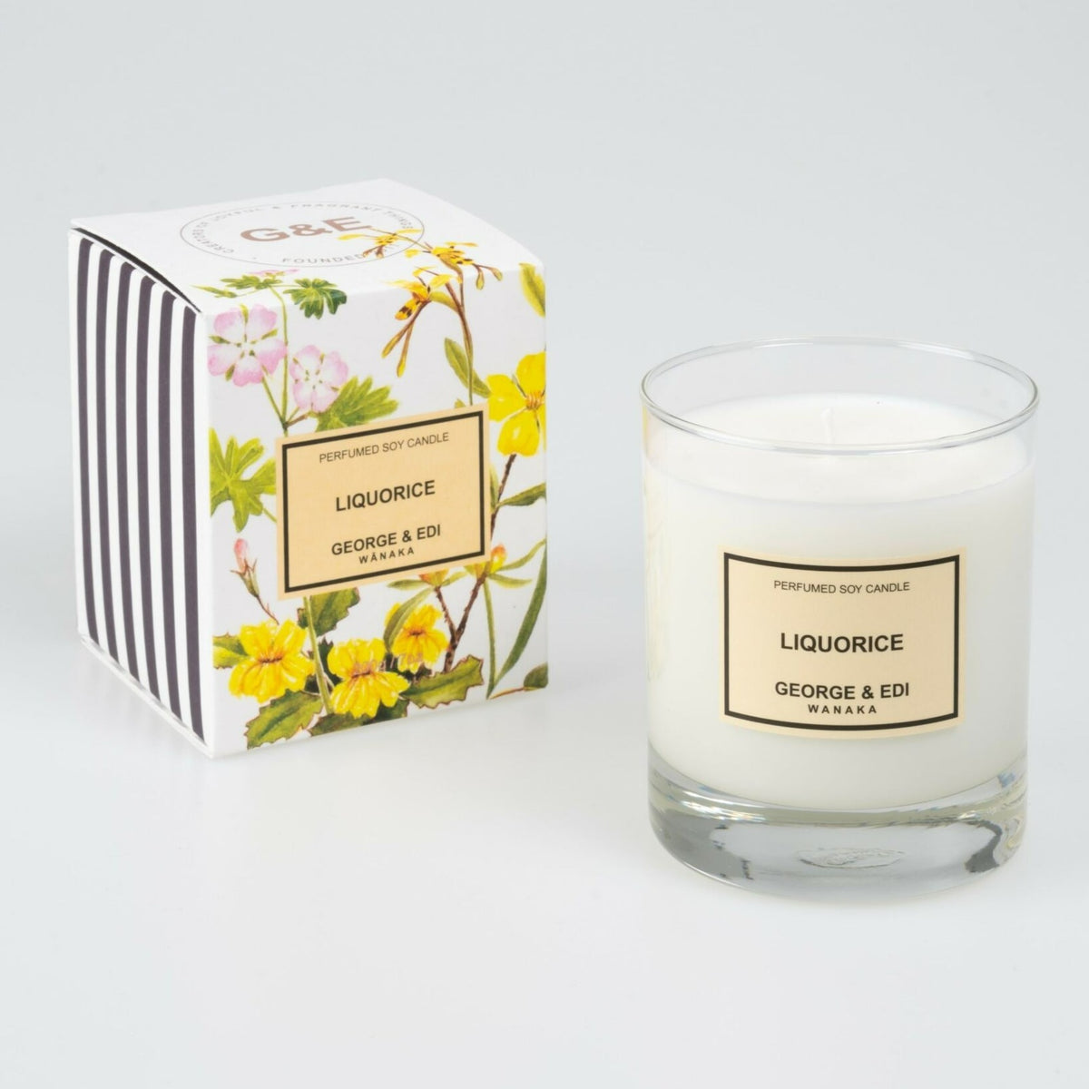 george & edi standard perfumed candle liquorice