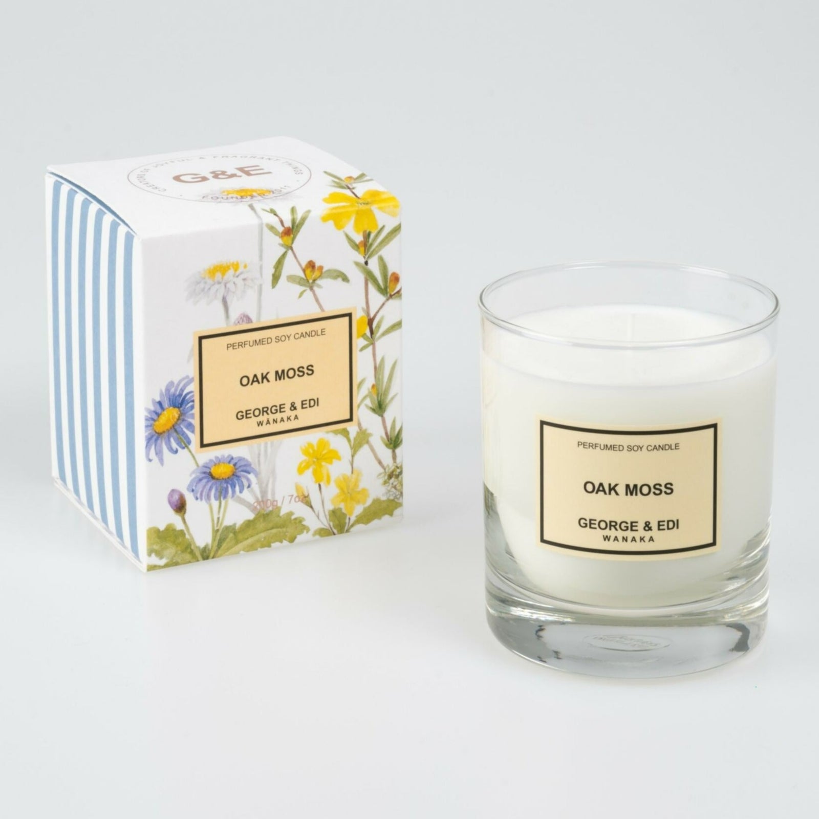 george & edi standard perfumed candle oakmoss