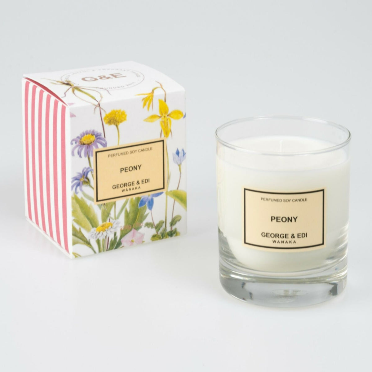 george & edi standard perfumed candle peony