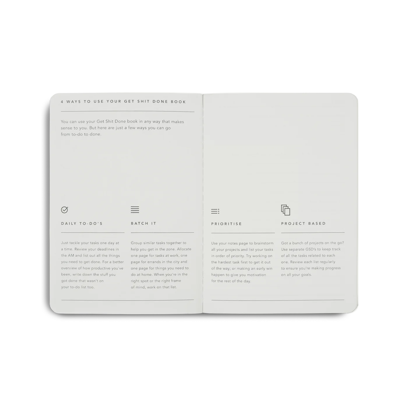 Get Shit Done Minimal Notebook A6 - Sand