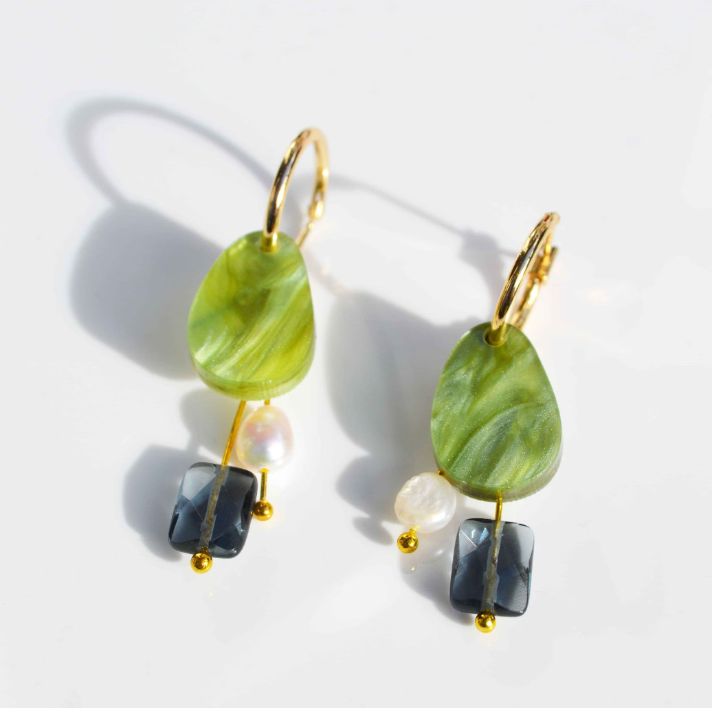Hagen &amp; Co Chloe Earrings - Sage