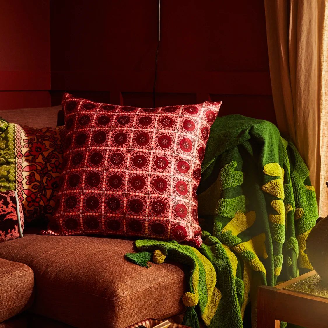 Sage and Clare Gabriella Cushion - Hibiscus