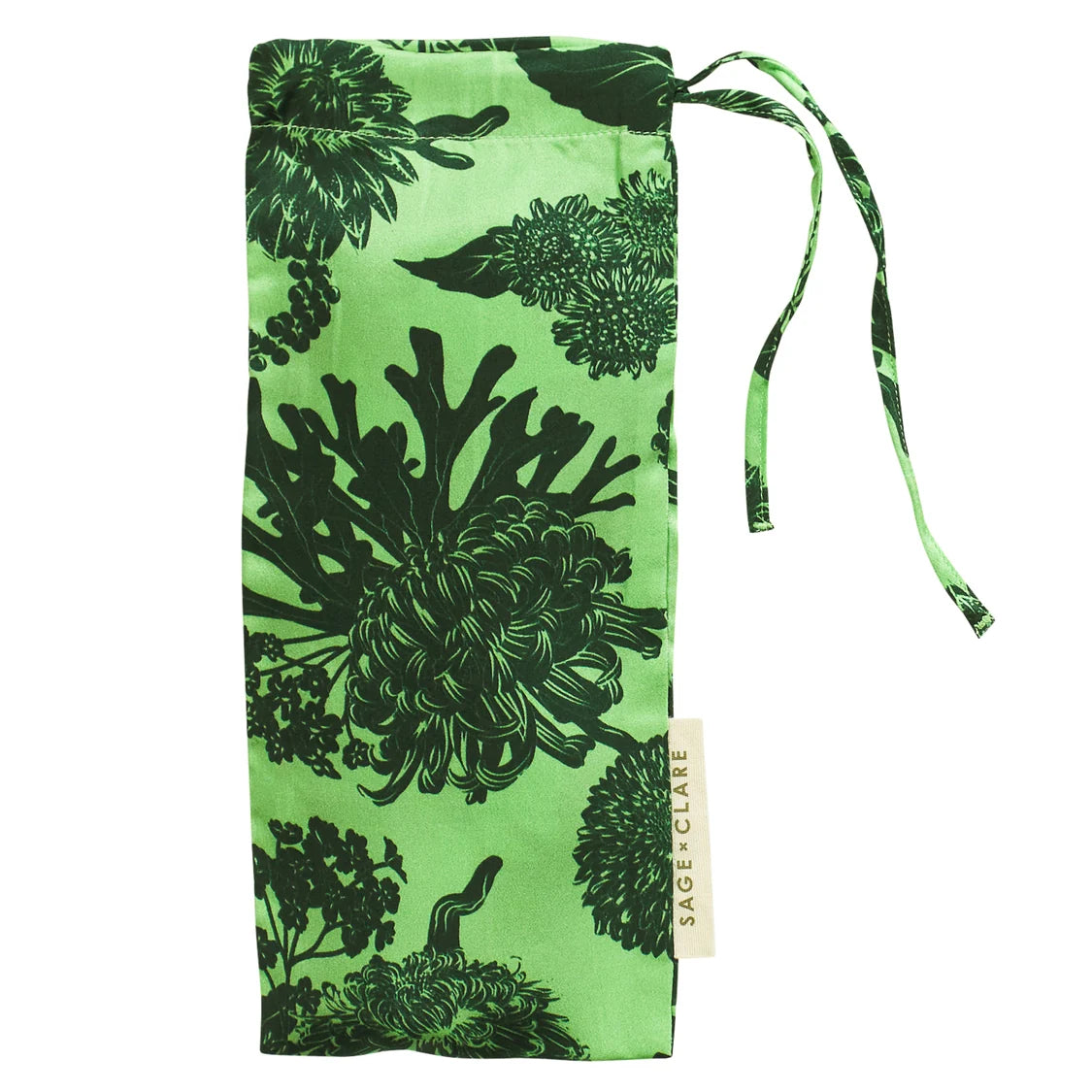 Sage and Clare Delphine Silk Eye Mask - Key Lime
