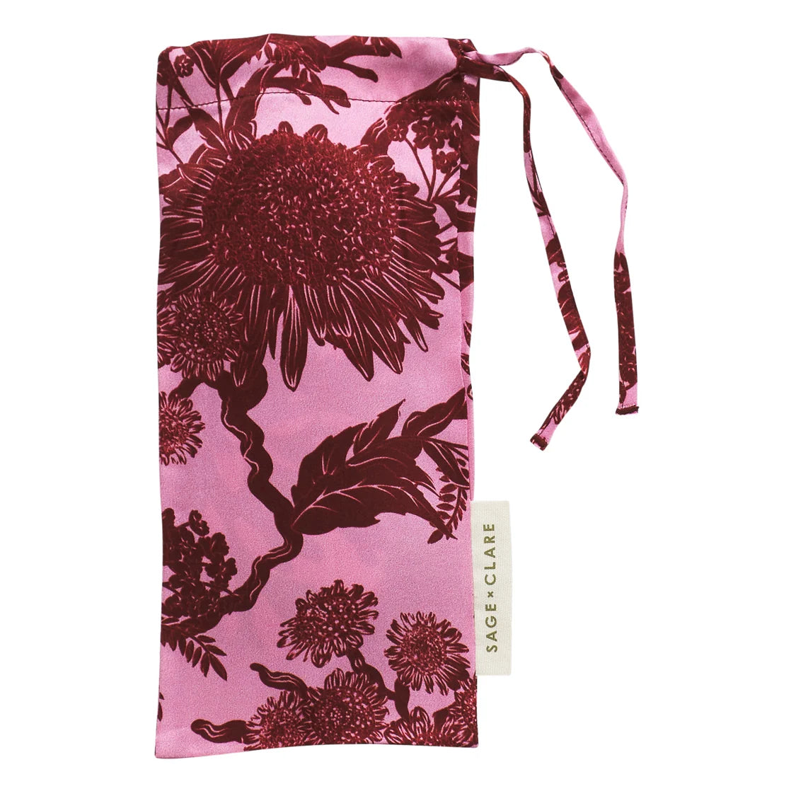Sage and Clare Delphine Silk Eye Mask - Orchid